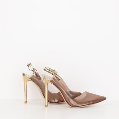 Gucci Shoes-Sofia Etoile Open Toe Platform Heels Beige with Swarovski  Crystal.