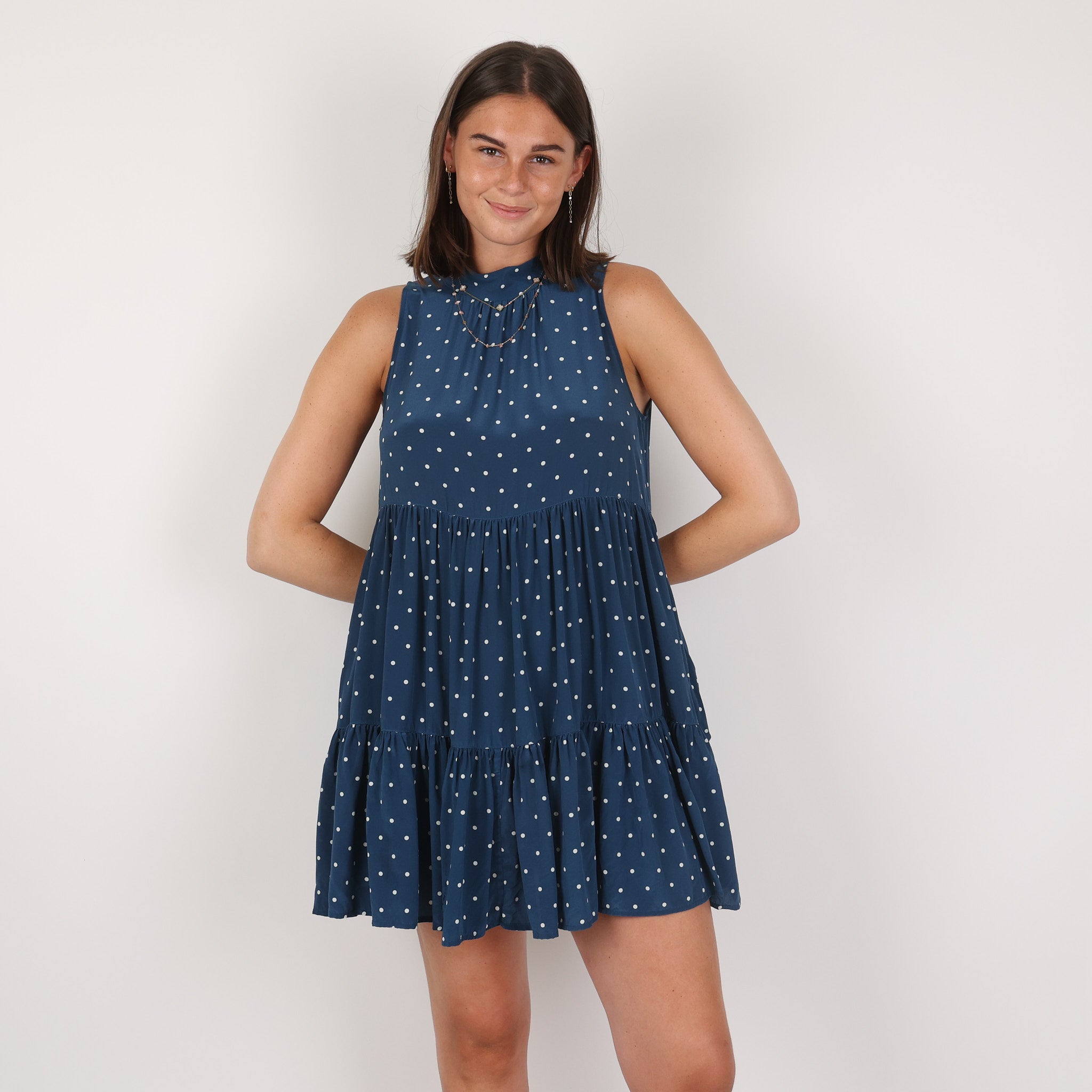 Asceno polka dot clearance dress