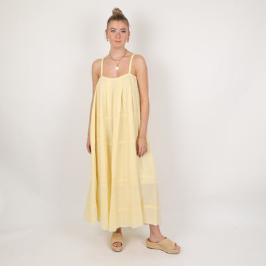 Bimba y Lola, Dresses, Bimba Y Lola Yellow Black Gingham Plaid Midi  Button Tie Sleeveless Dress Pockets