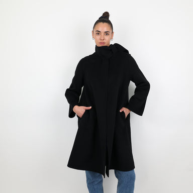 Carolina herrera wool outlet funnel neck coat