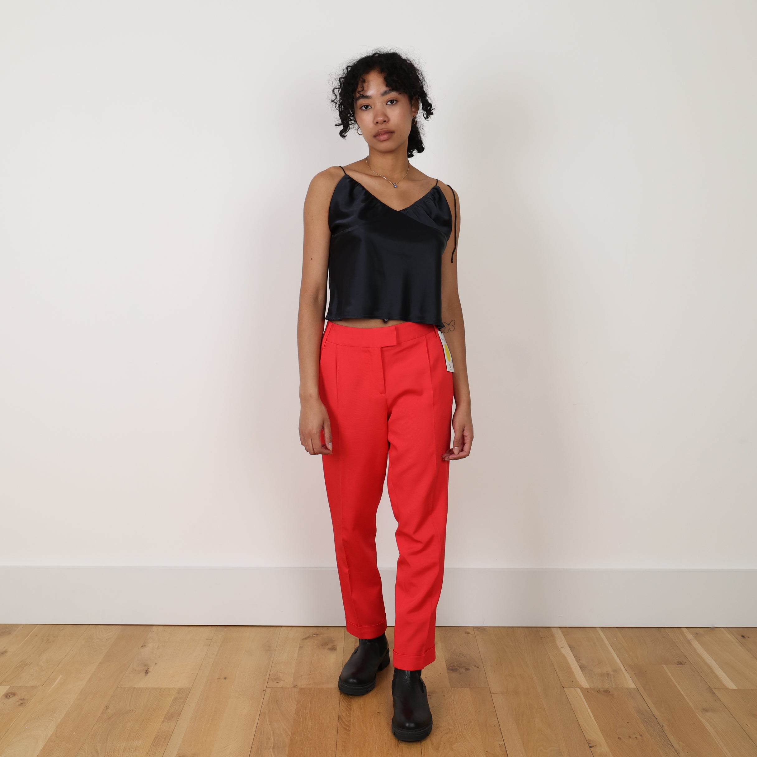 Frame Size 10 Black Cotton Blend Side Pockets Side Zip Straight Leg Velvet  Pants — Labels Resale Boutique